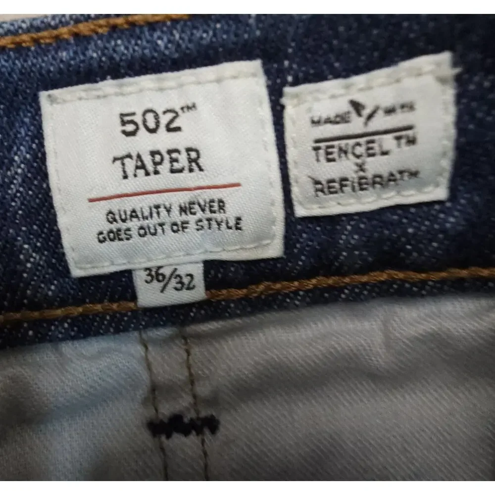 Levis Made & Crafted 502 Taper Japanese Selvedge Jeans Big E 36(38×27) - Picture 5 of 6